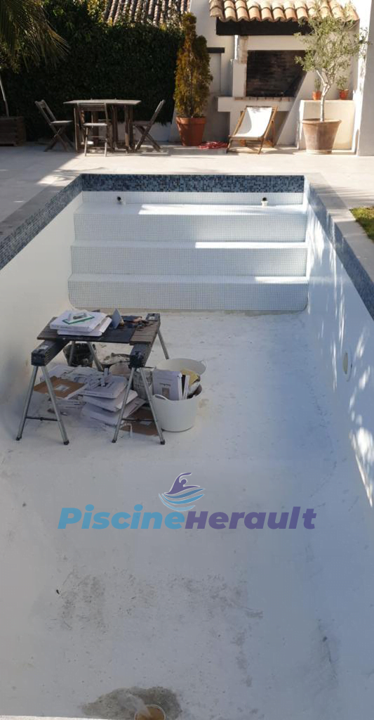 Chantier Piscine Hérault — rénovation, vue 2