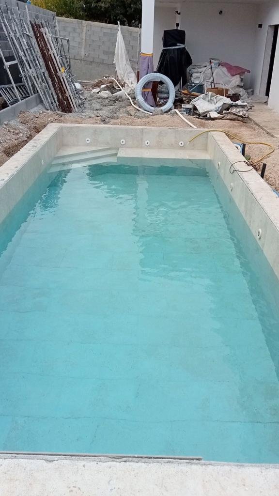 Chantier Piscine Hérault — construction béton, vue 49